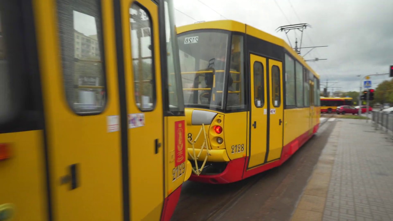 Poland, Warsaw, tram 35 ride from Conrada to Muranowska