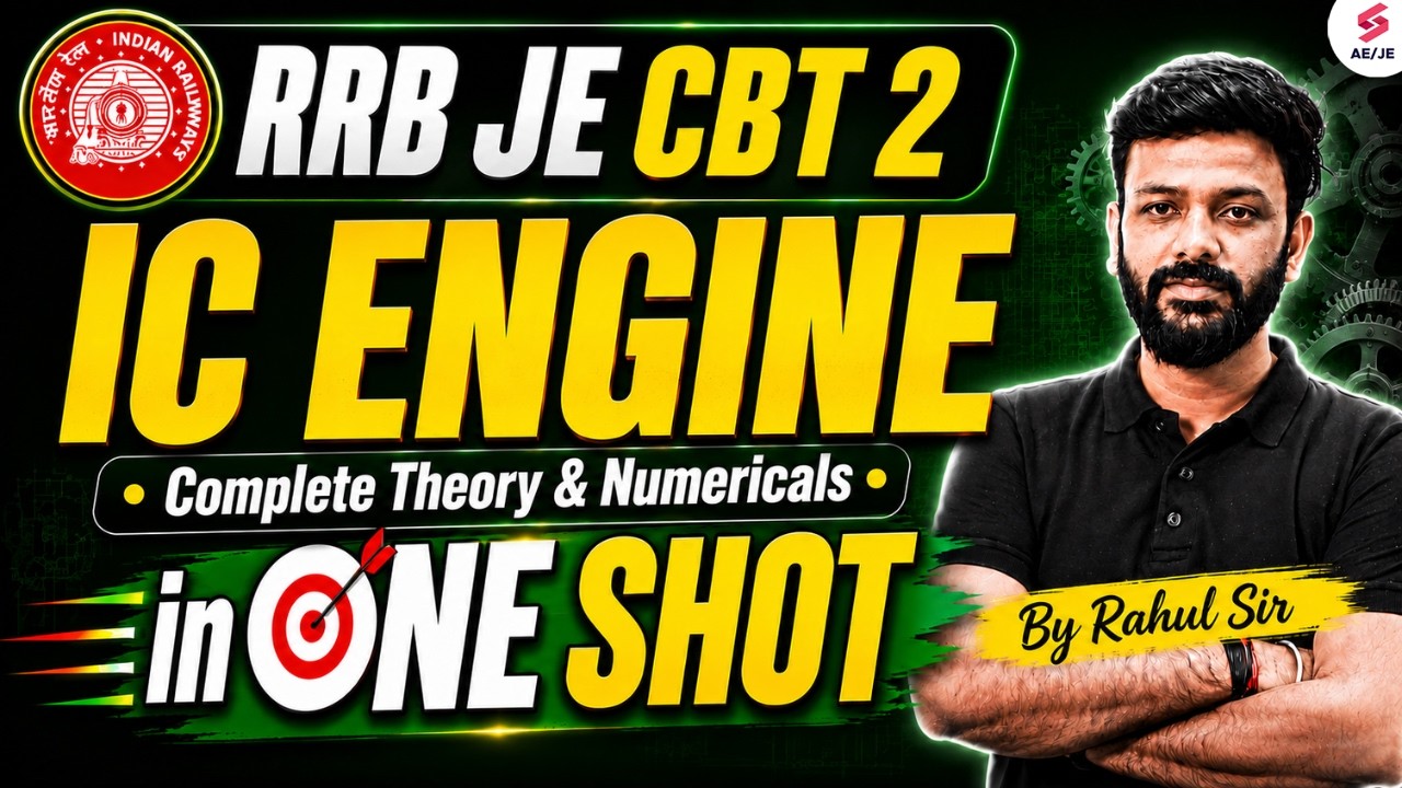 RRB JE Mechanical Class | IC Engine in One Shot for RRB JE CBT 2 | Mechanical Classes by Rahul Sir