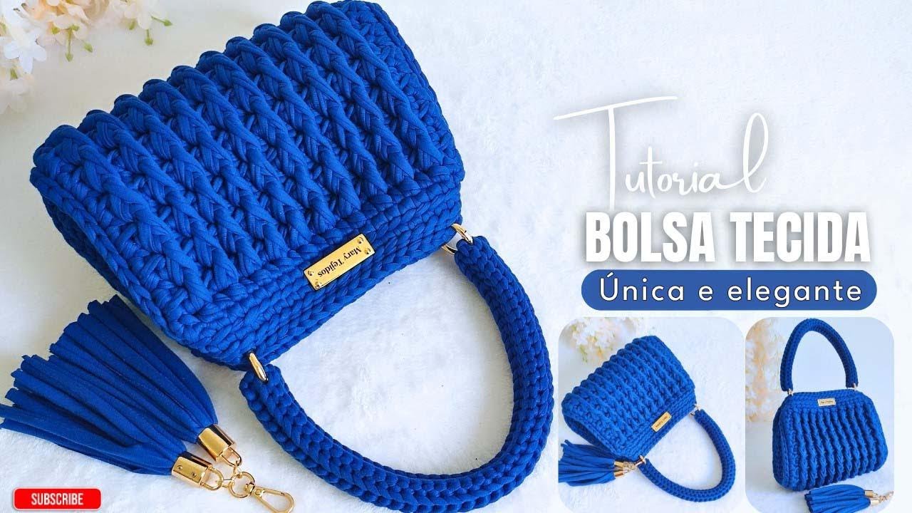 Bolsa de crochê com ponto relevo: elegante, exclusiva e fácil de fazer