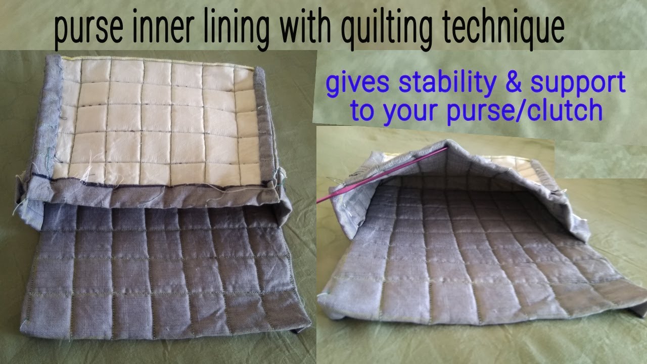 Making of Clutch or purse lining/ Quilting technique