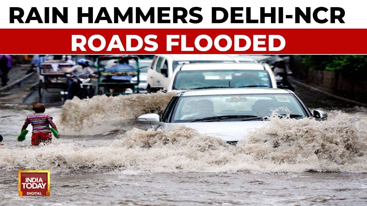 Rain Hammers Delhi-NCR, Roads Flooded, Flights Operations Suspended | India Today
