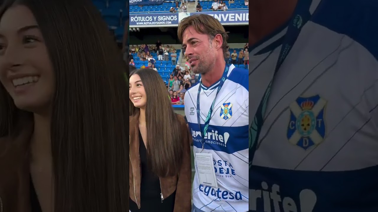 William y Kailey Levy en su encuentro con las jugadoras del Club Deportivo Tenerife