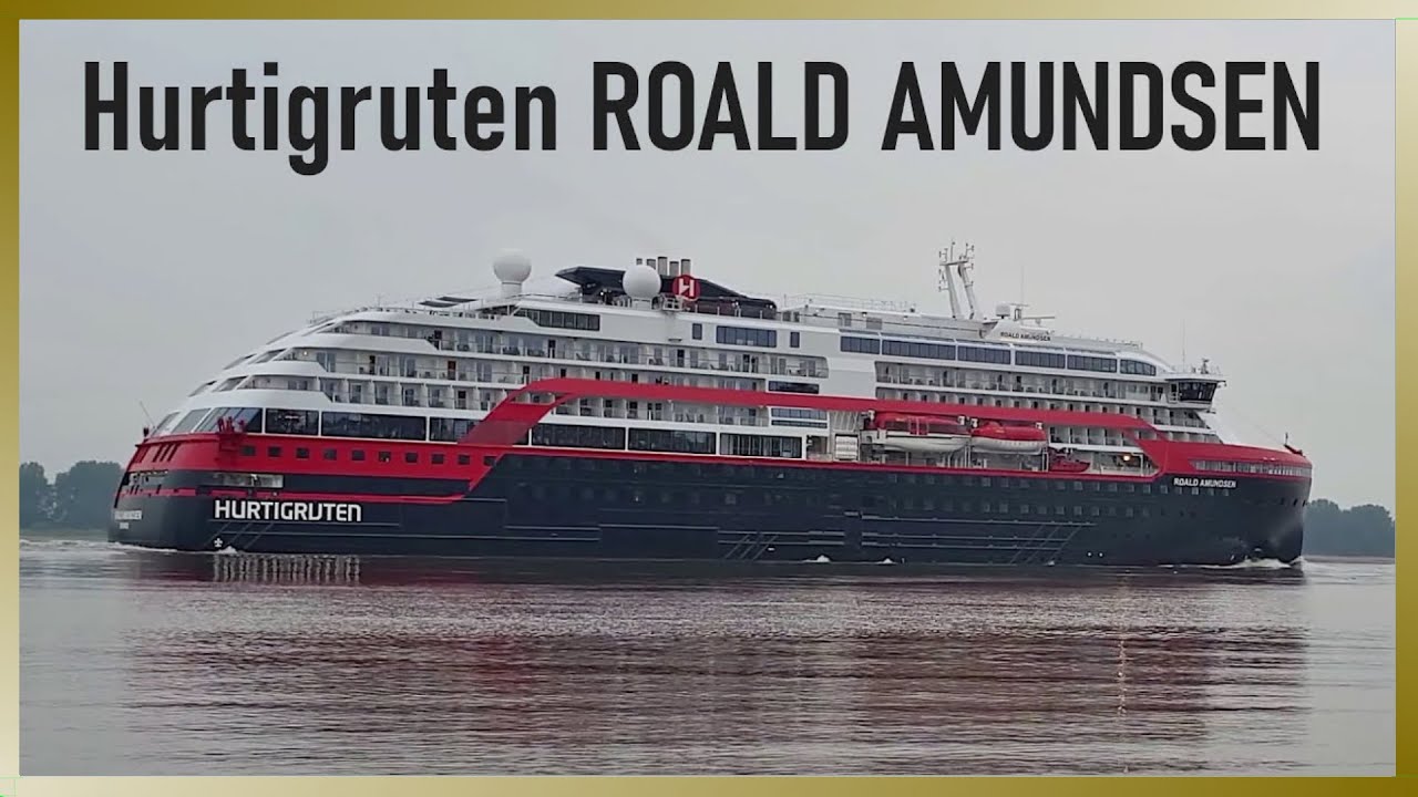MS ROALD AMUNDSEN // The hybrid powered Hurtigruten Ship sounds its impressive horn