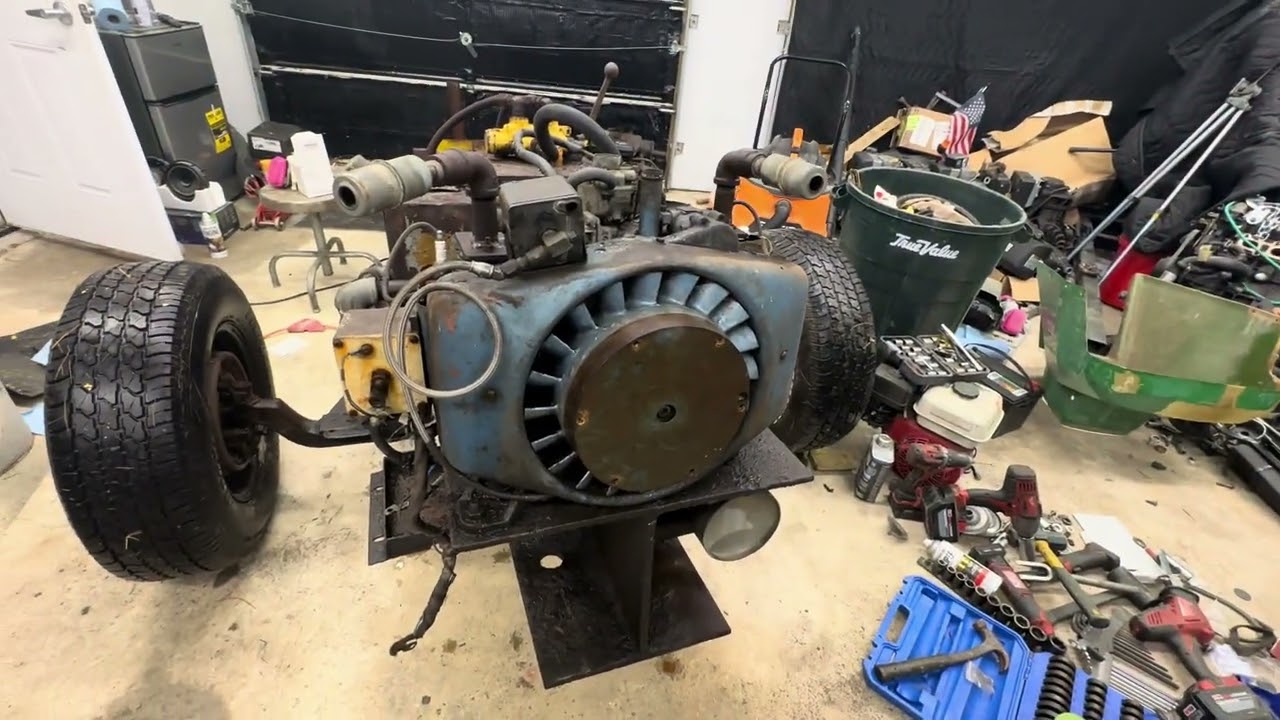 Custom 1960s Onan Twin cylinder Log Splitter. How bad is it?
