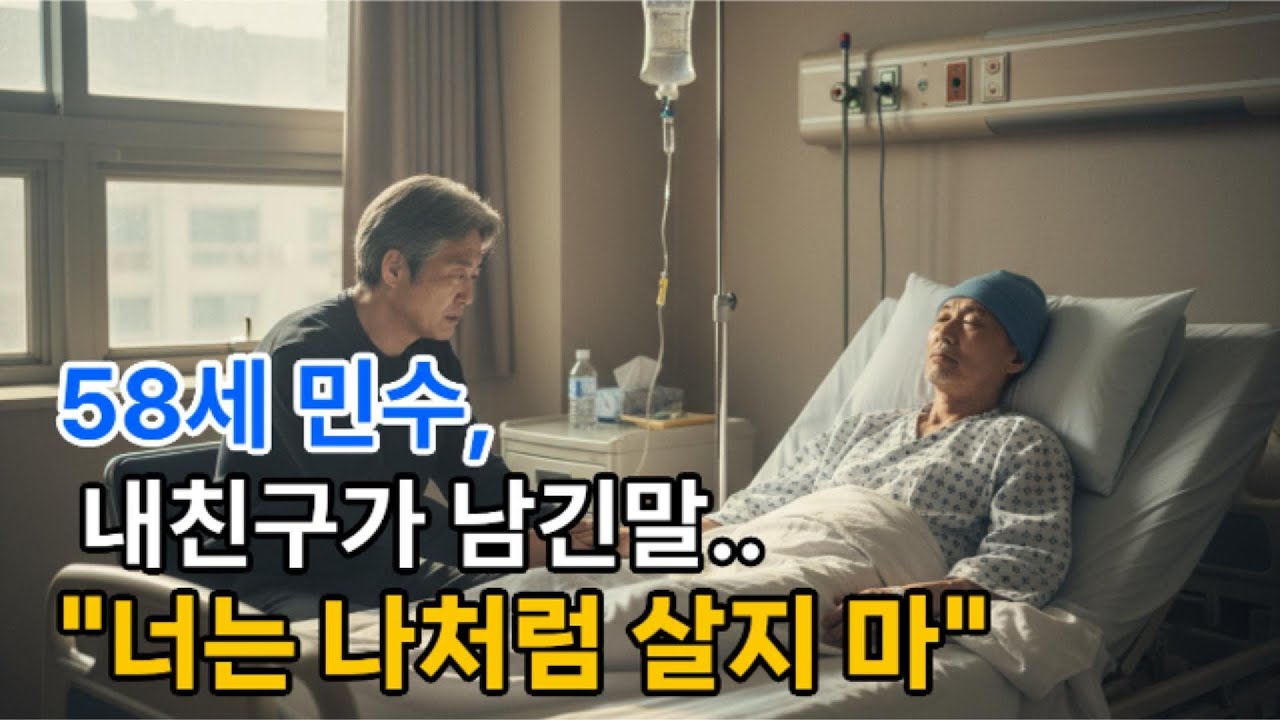 마지막이 될 줄 알았다면 | 58세, 친구의 죽음 앞에서 #실화 #인생 #후회 #가족 #친구 #죽음 #58세 #화장터 #삶 #시간 #일 #감동 #눈물 #인생이야기 #짧은인생