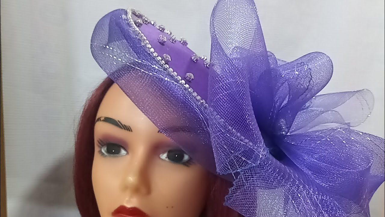 Watch how I made this beautiful fascinator with much crilinoline. #diy #viralvideo #day26