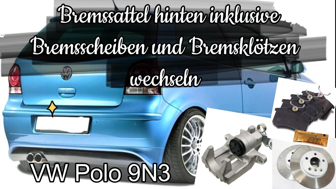 VW Polo 9N3 Bremssattel, Bremsscheibe und Klötze wechseln,Replace brake caliper, brake disc and pads