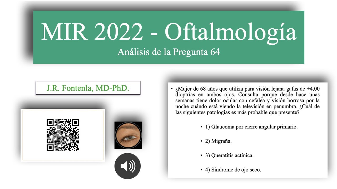 Examen MIR 2022. Oftalmología, Análisis de la Pregunta 64.