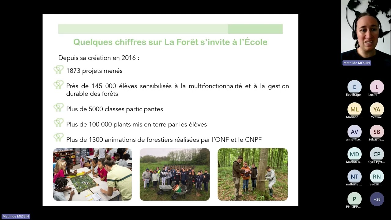 Webinaire présentation La Forêt s'invite à l'Ecole