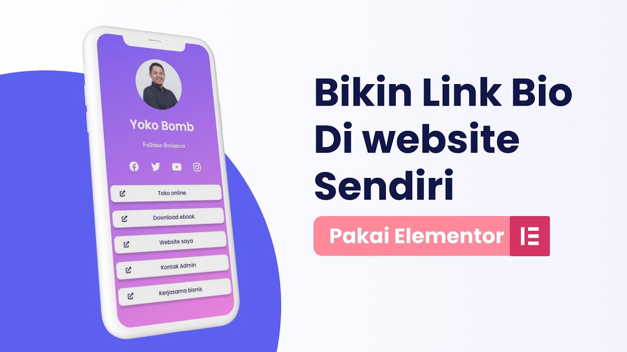 Cara membuat link bio di Wordpress + Elementor