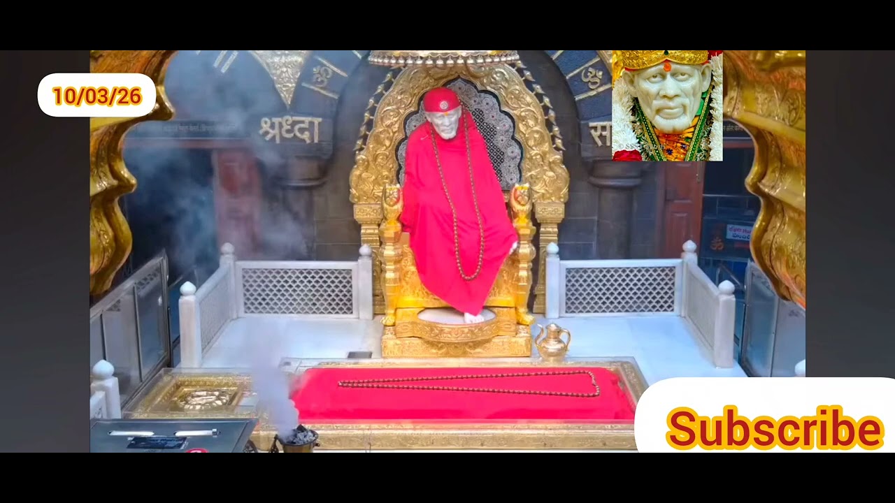 Sai Baba Darshan Live Sej Arati 10/03/26