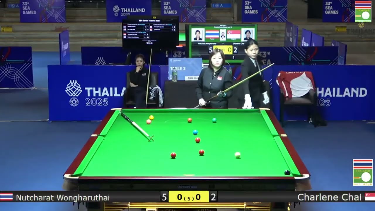 🇹🇭 Nutcharat Wongharuthai🆚Charlene Chai 🇸🇬 l Snooker 6 Red Women l 1st Round🏆33rd SEA GAMES THAILAND