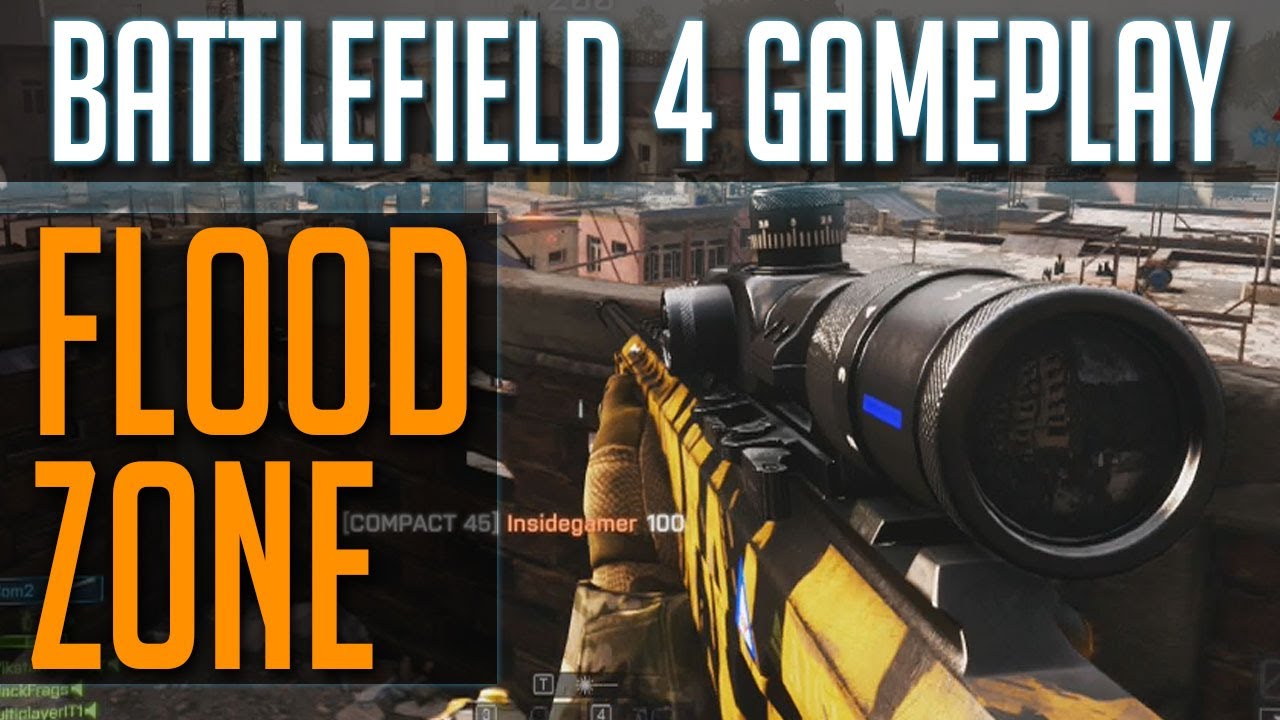 BF4 Flood Zone Multiplayer Gameplay w/ Sar-21 & M98B Sniping - Battlefield 4 Launch