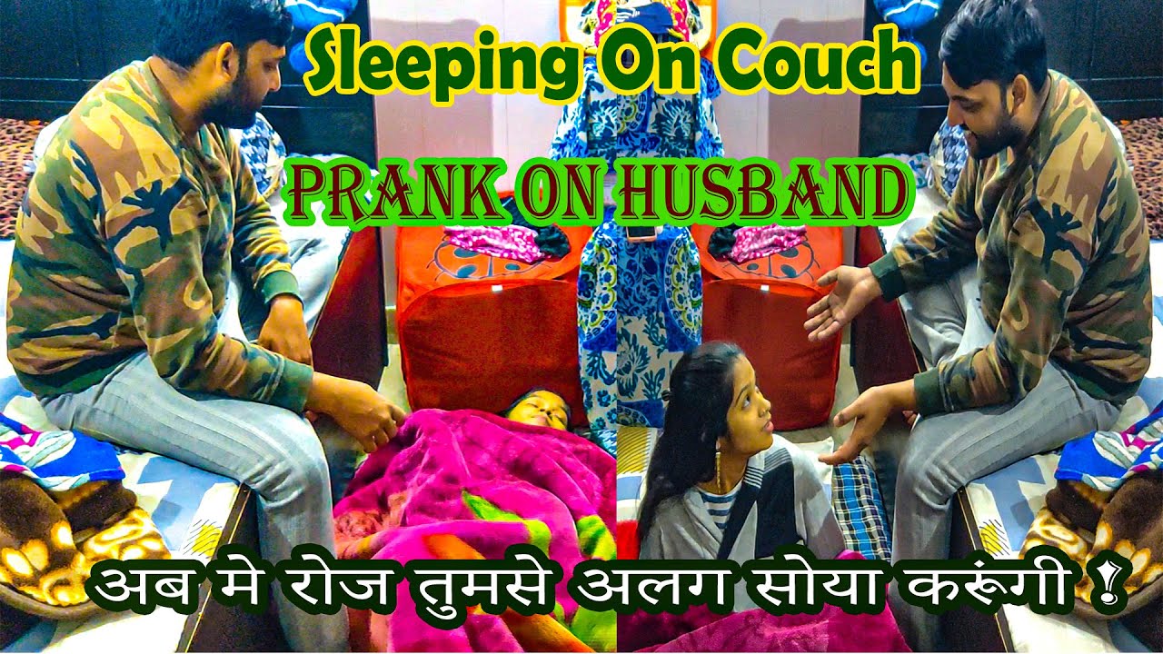 Sleeping On Couch PRANK ON HUSBAND😮|He Got Super Angry😡| PRANK की वजह से अफ़ीफ़ा के पेट में लगी चोट😭😱|