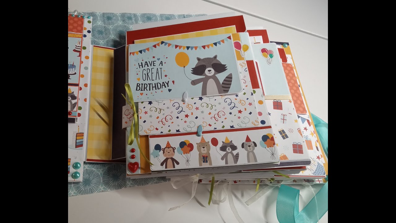 Tuto #3b de 10 | Album Anniversaire Grand Format | Dessus de la Page 1 | Scrapbooking
