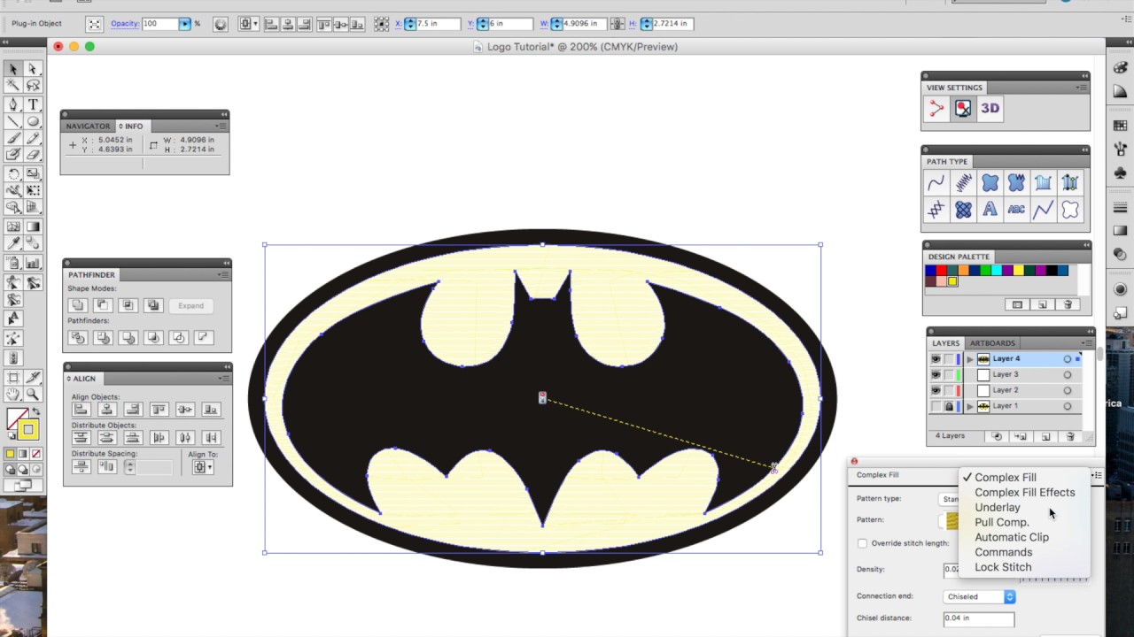 Cap Swag Training | 004 | Digitizing In Adobe Illustrator CS5 Embroidery i2 Plugin
