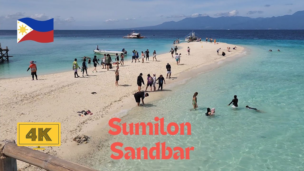 Sumilon Island Sanbar - Philippines' Hidden Paradise. Walking Video. 4k.  🇵🇭  #travel #philippines
