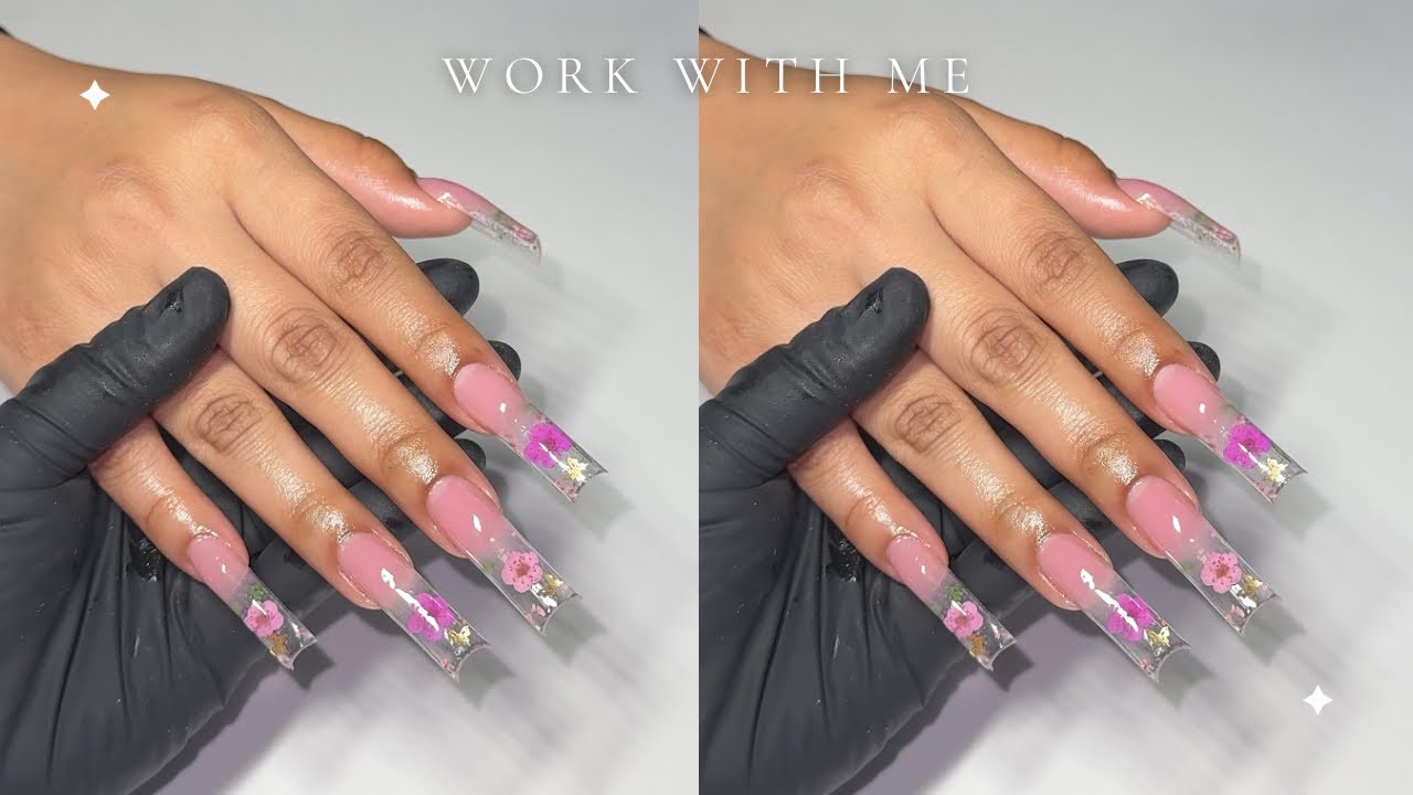 ACRYLIC DRIED FLOWER OMBRE 🌸🩷