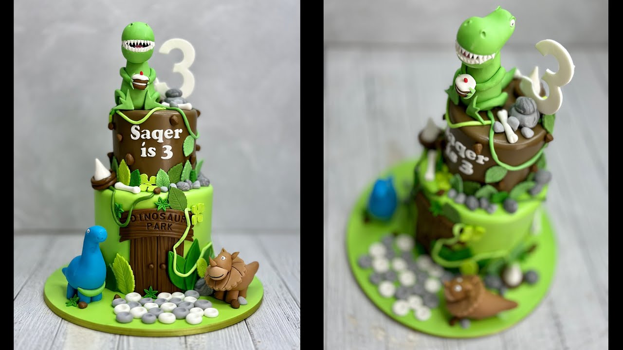 Dinosaur Park Cake