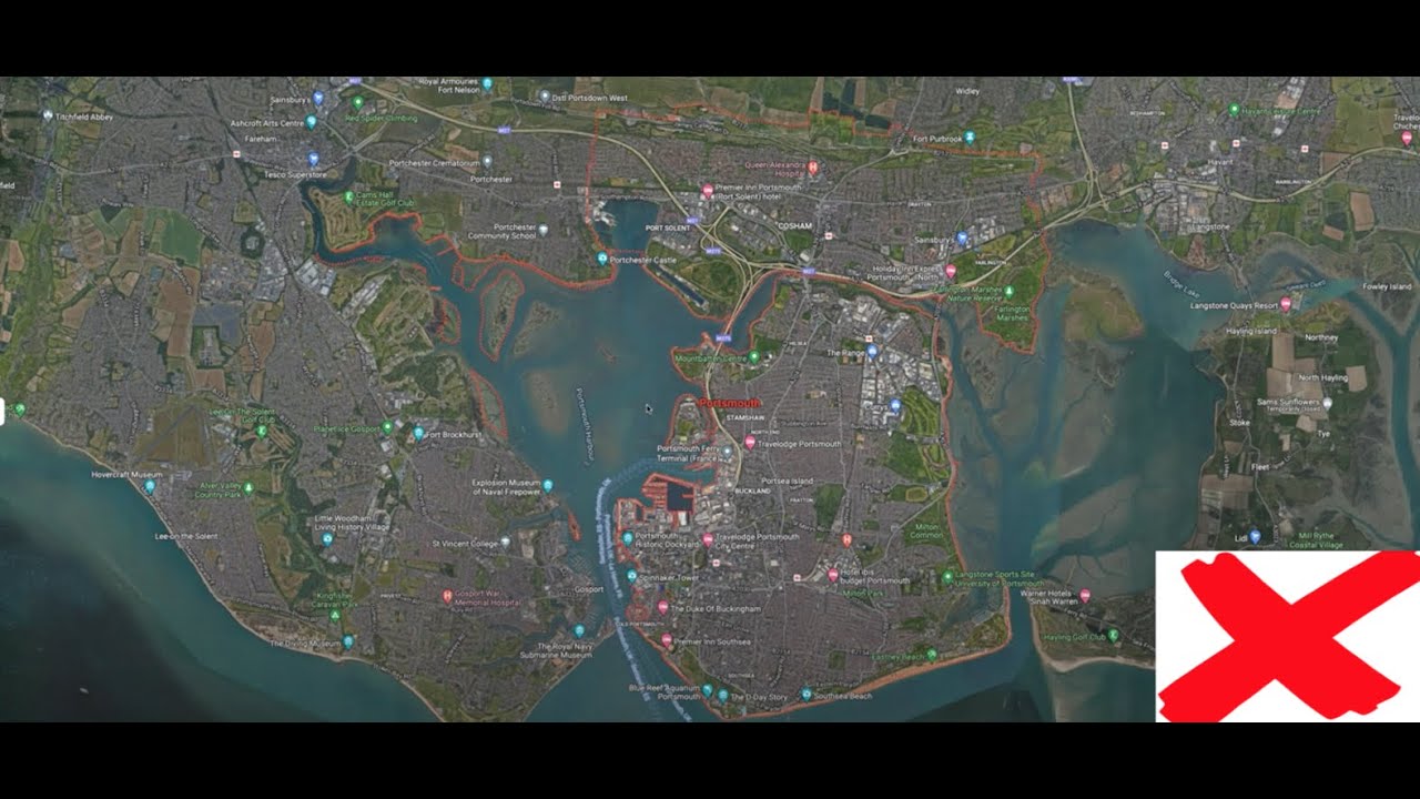 Portsmouth and Southampton Spot X fishing Marks