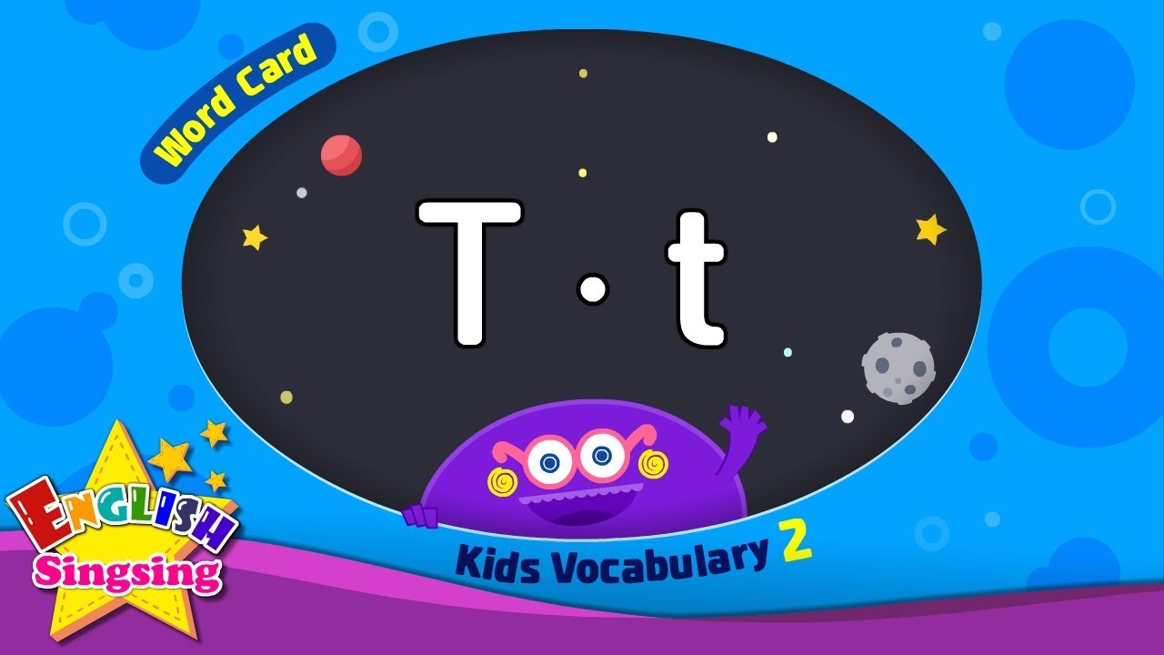 Kids vocabulary compilation ver.2 - Words Cards starting with T, t - Repeat after 