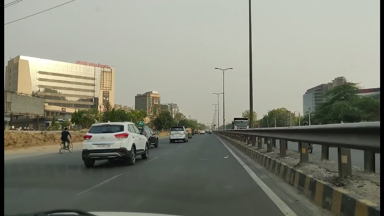 Driving In Gurgaon (Sohna Road) Haryana, India 2019