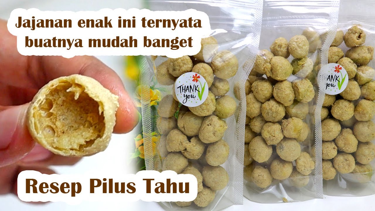 HANYA 4 BAHAN BAKU DENGAN MODAL 8RIBUAN AJA BISA BUAT JAJANAN ENAK TANPA OVEN  - KUE PILUS TAHU