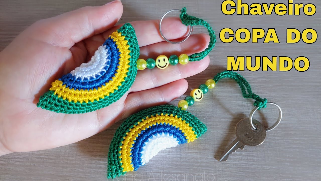 CHAVEIRO DE CROCHÊ COPA DO MUNDO 2022 | TUTORIAL COMPLETO - @FranciArtesanato