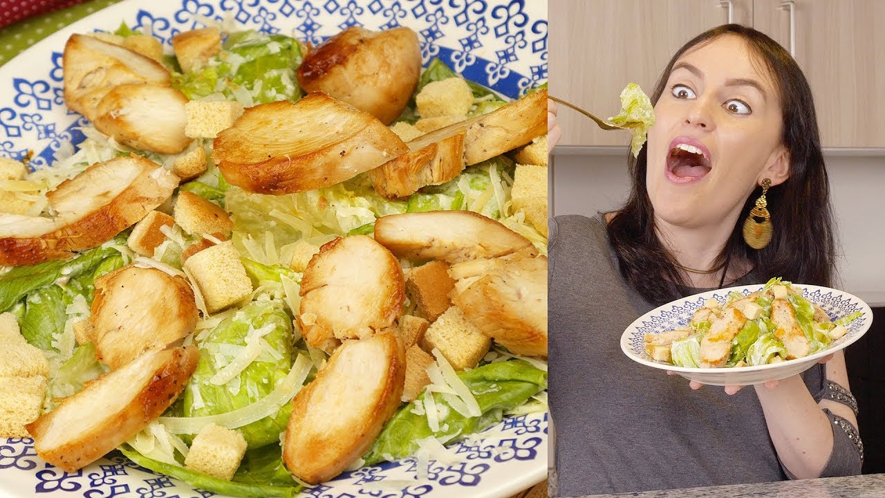 SALADA CAESAR COM FRANGO / CHICKEN CAESAR SALAD | Cook'n Enjoy 368