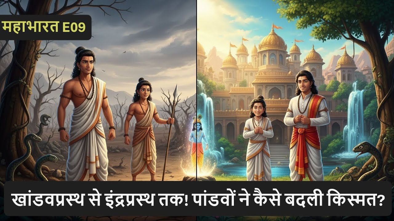 महाभारत E9 - खांडवप्रस्थ से इंद्रप्रस्थ तक! पांडवों ने कैसे बदली किस्मत?