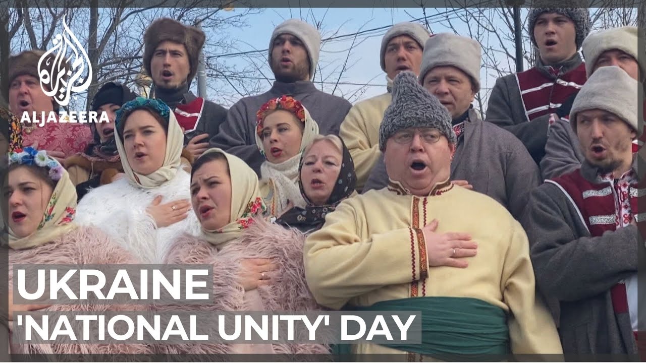 Ukraine holds national unity day amid Russian invasion fears