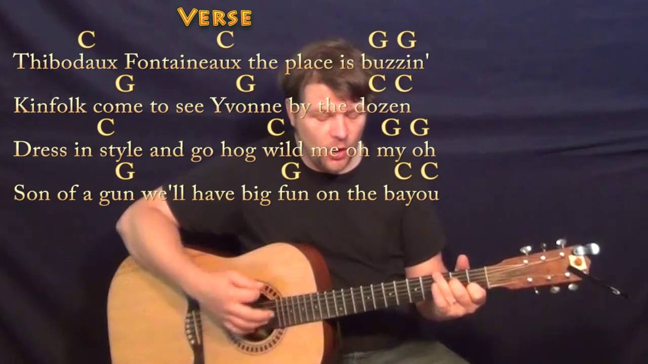 Jambalaya (Hank Williams) Guitar Cover Lesson with Chords/Lyrics - C G