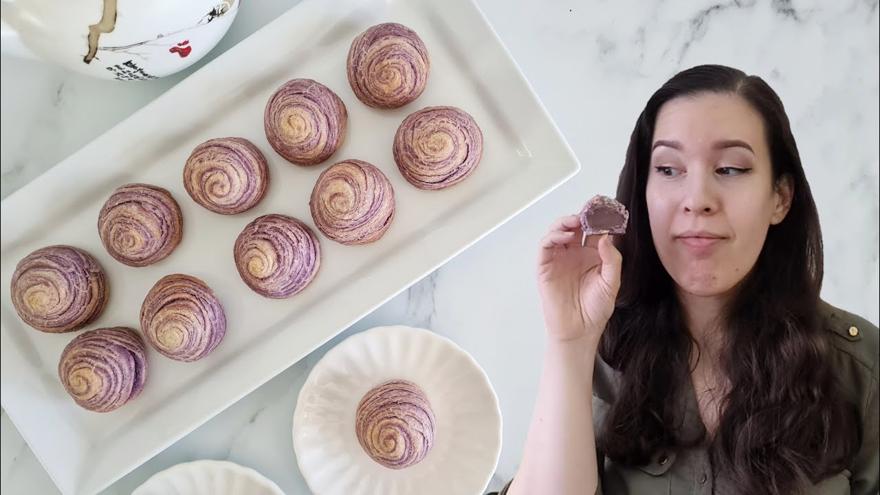 Flakier Than A First Date! How To Make Make Teochew Flaky Taro Mooncakes Recipe