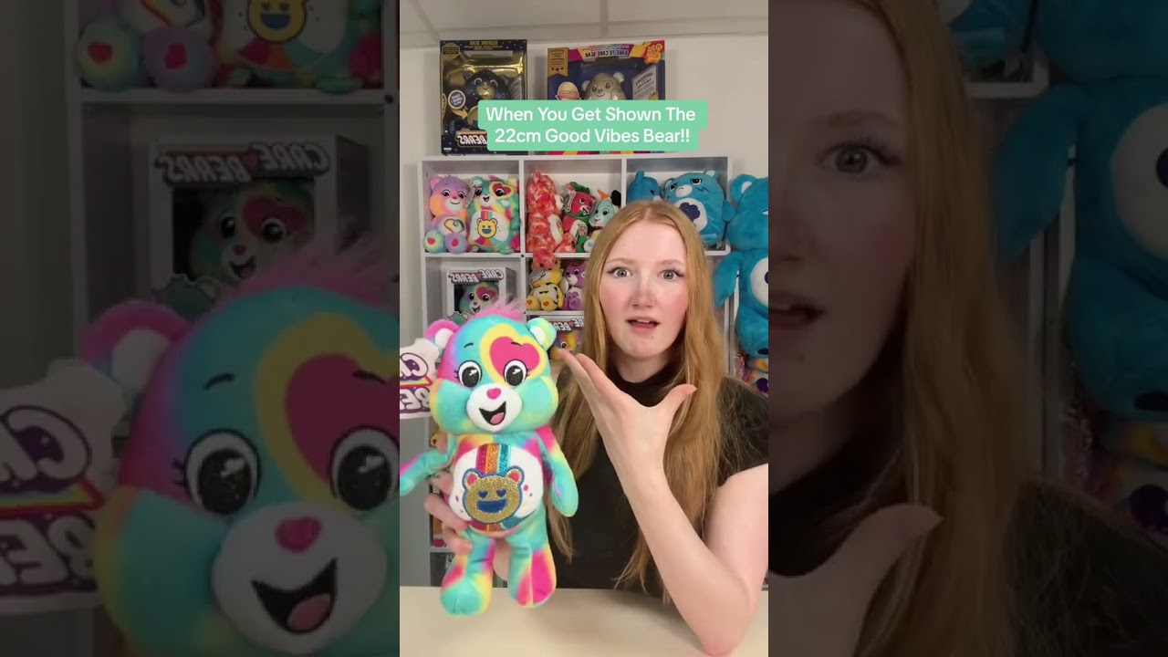 22cm Glitter Good Vibes Bear  