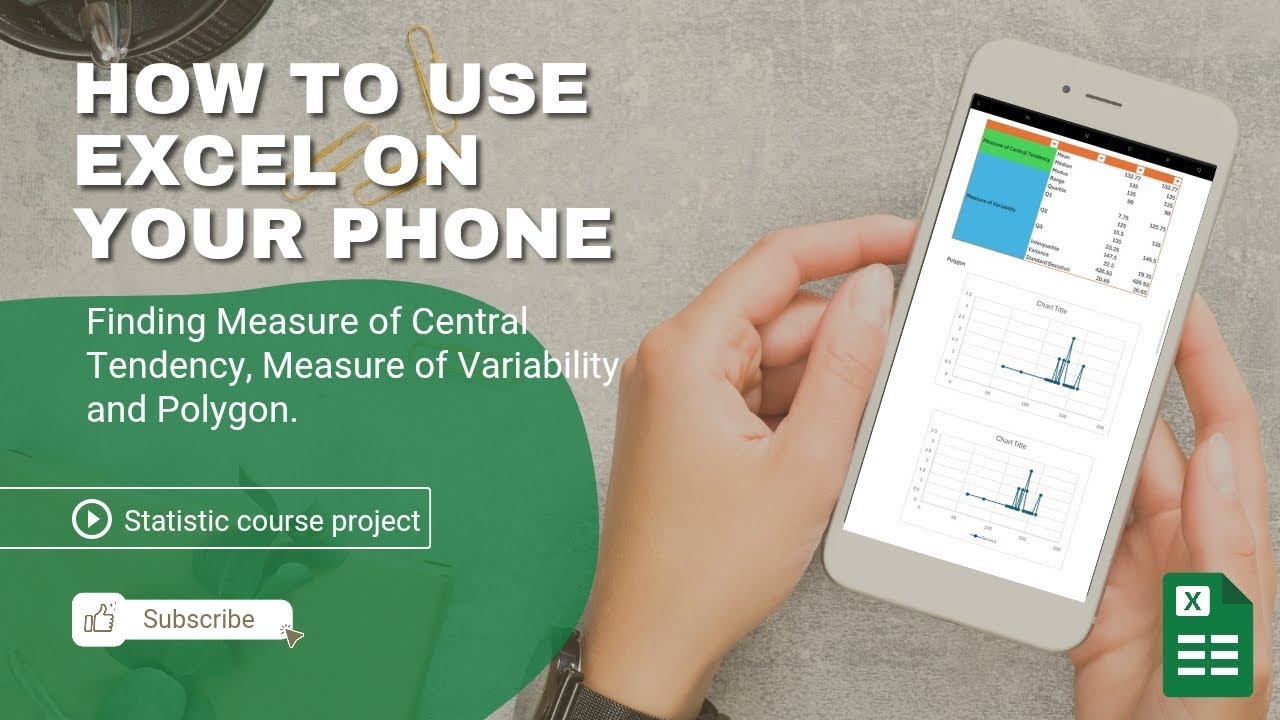 Find Measure of Central Tendency, Measure of Variability and polygon using only phone