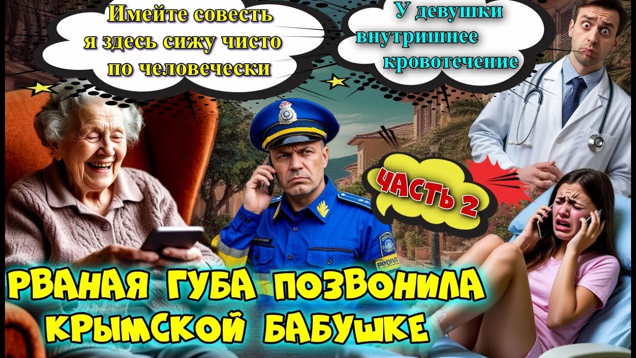 🔥♨️  ШИКАРНЫЙ РАЗВОД РВАНОЙ ГУБЫ😜 КОТОРАЯ ПОЗВОНИЛА КРЫМСКОЙ БАБУШКЕ   ЧАСТЬ 2 💣💥
