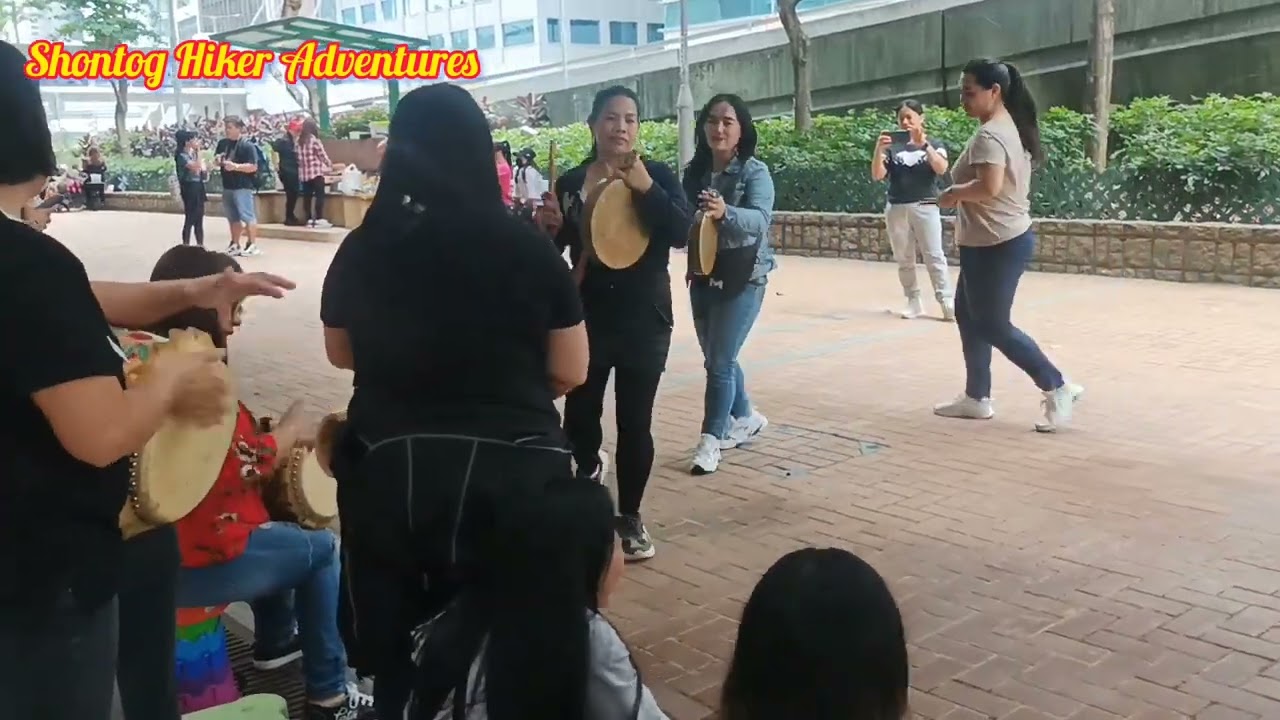 Practice how to play gongs 