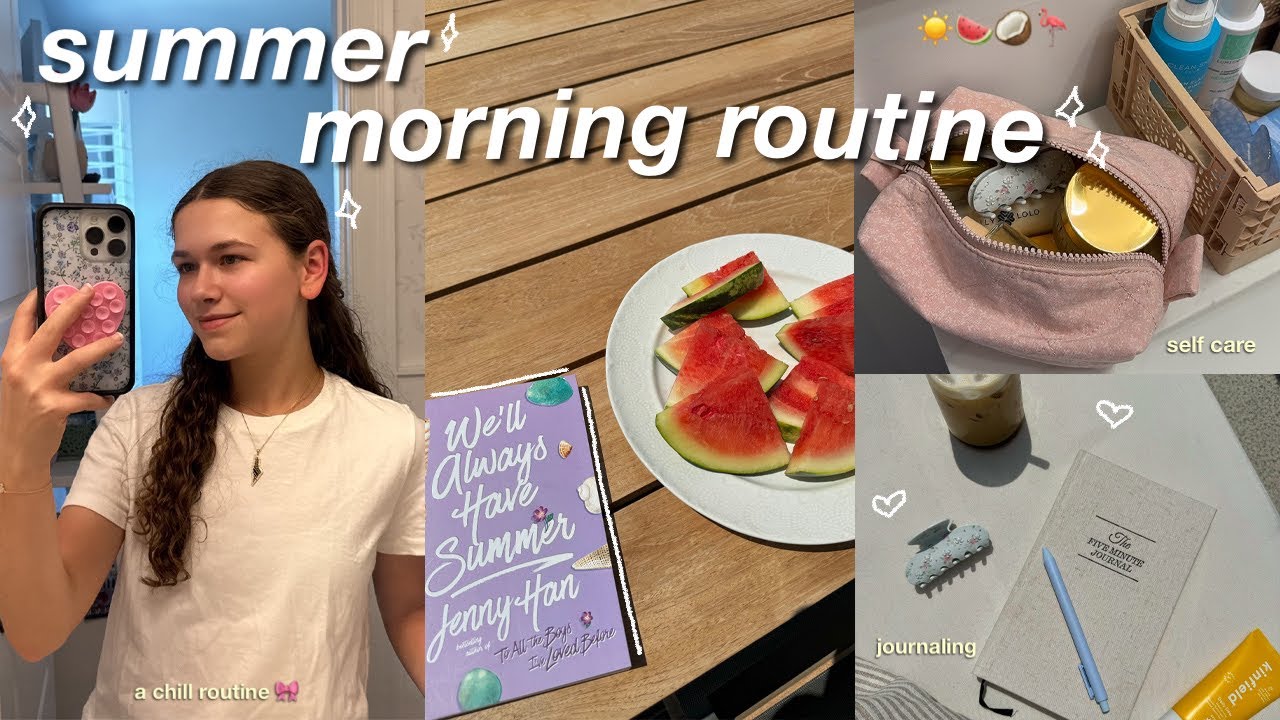 Летняя утренняя рутина 🌸 * продуктивно + расслабляюще *