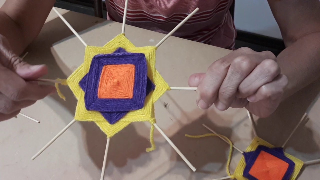 Tutorial Mandala con lana - 8 puntas, por Sonia Fernandez