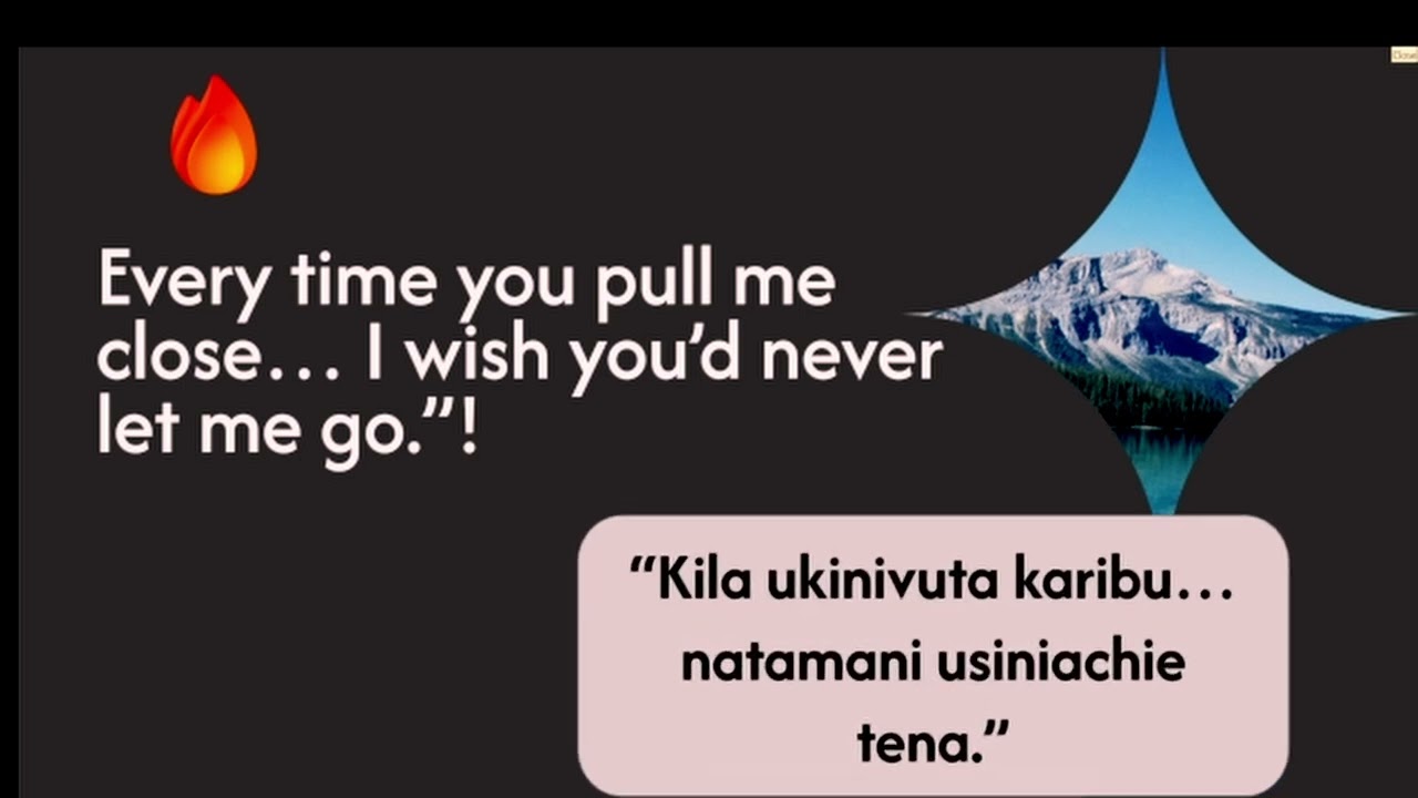pick up lines in swahili
