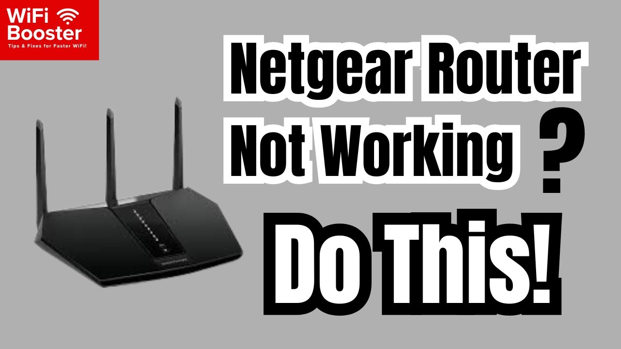 Netgear Router Not Working? DO THIS
