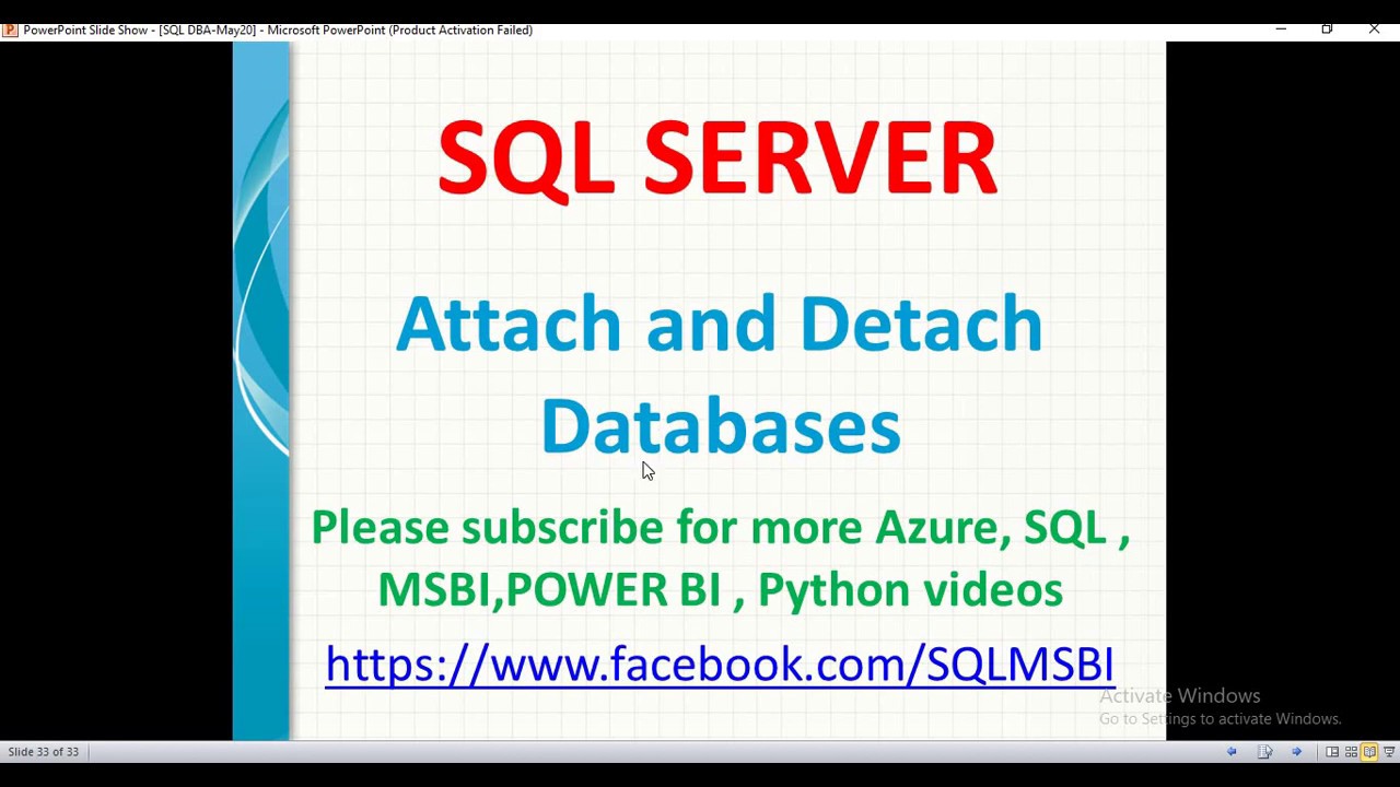 Attach and Detach database in SQL Server | copy databases in sql server | sql attach database