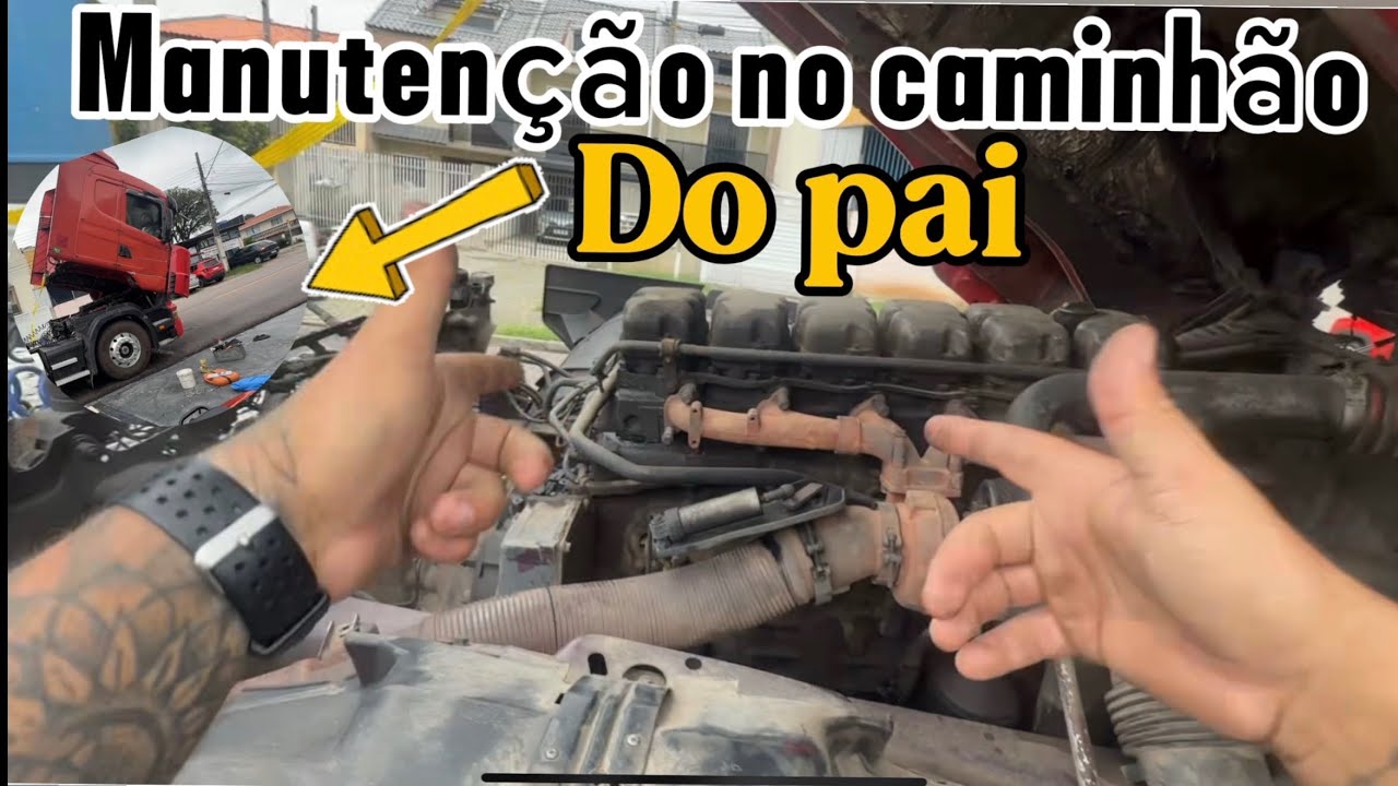 Trocamos a sanfona do escape do caminhao do pai🛠️🔧🔧  