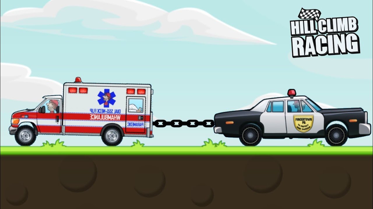 Hill Climb Racing / Ambulance vs Police Car / Battle Vehicles / Part 2