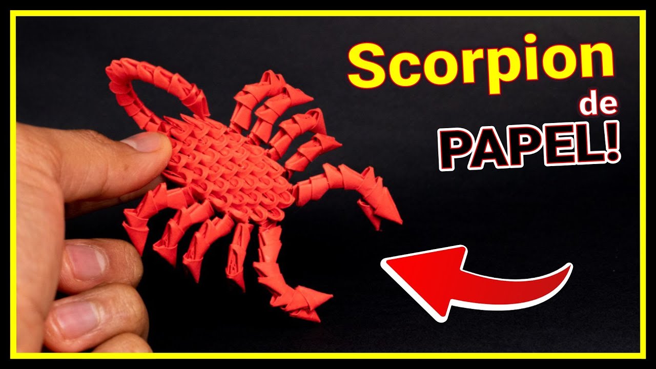 🦂 ESCORPIÓN de ORIGAMI 3d 🦂 🕸️ de Papel FÁCIL