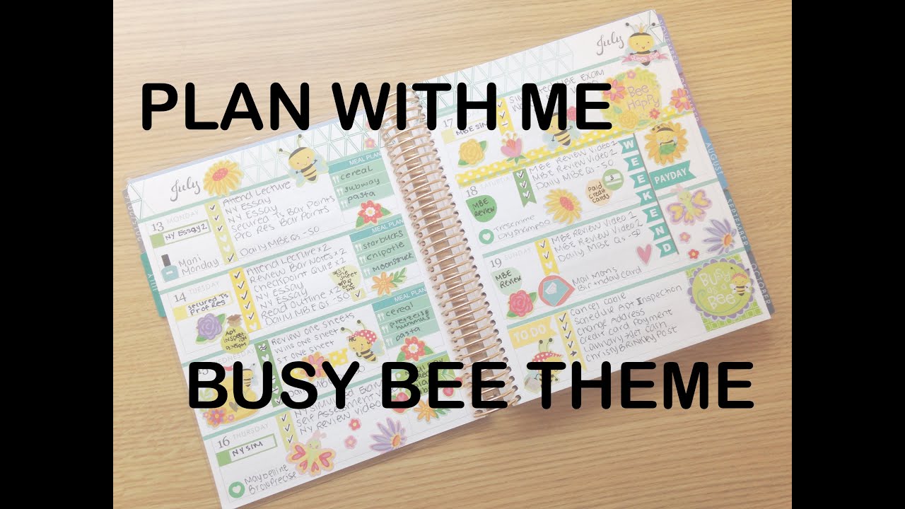 PLAN WITH ME | ERIN CONDREN HORIZONTAL | Busy Bee Theme