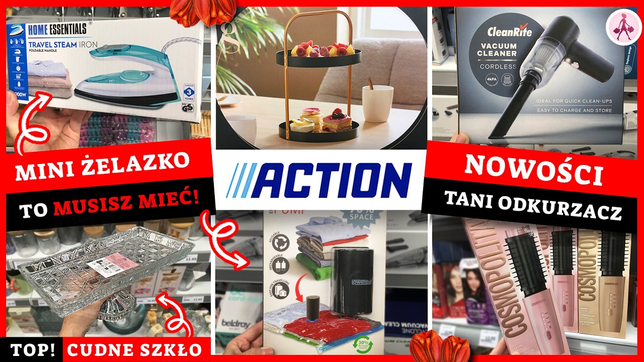 ACTION TOP NOWOŚCI! 😍 Cudne etażerki i mini żelazka 😍 Jakie tanie szkło i zestawy pr&oacute;żniowe! 😱