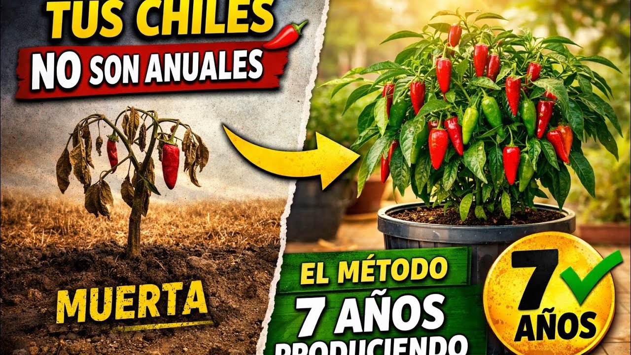Tus Chiles NO Son Anuales 🌶️ | El Método para Tenerlos 7 Años Produciendo