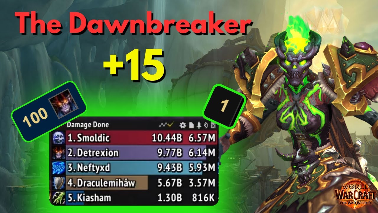 Demonology Warlock Rank 1 Parse POV | The Dawnbreaker +15 | TWW S3