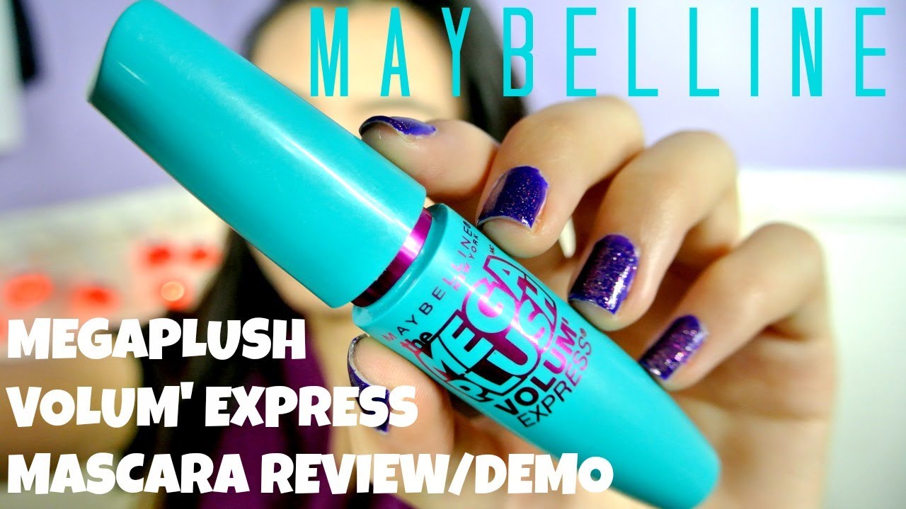 {MMM}: Maybelline MEGAPLUSH Volum' Express Mascara Review/Demo!!♡